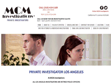 Tablet Screenshot of mcminvestigations.com